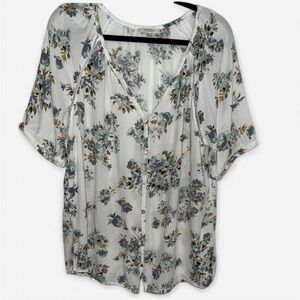 Angels Floral White Women's Top